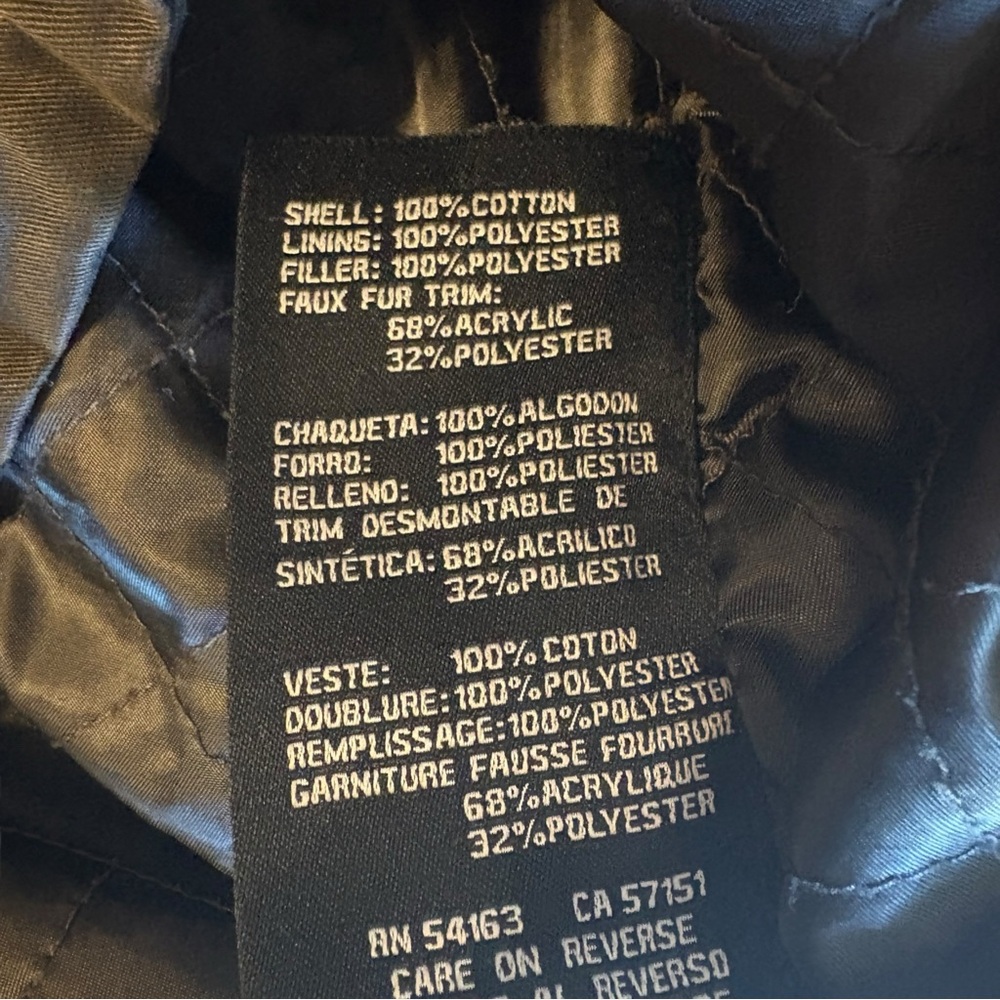🚨3 for $15 GUESS Y2K Olive Green Jacket Coat Faux Fur Hood Women's Size Large - Picture 10 of 10